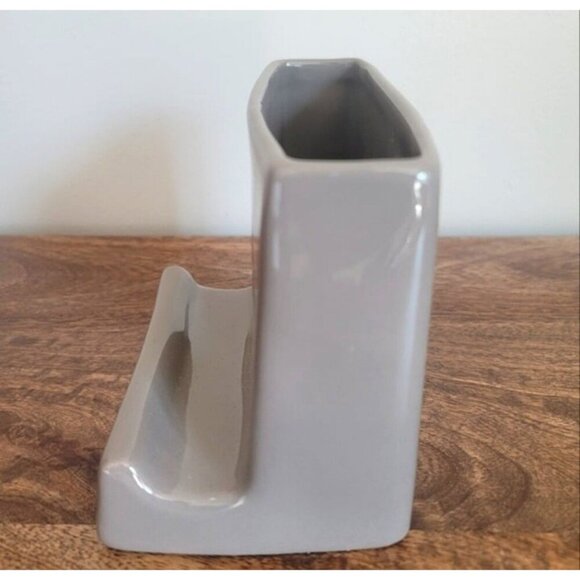 New Rae Dunn Dream Gray Cellphone Remote Control, Pencil, Toothbrush Holder - Picture 2 of 4